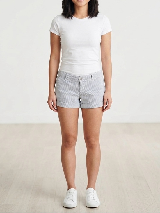 Ruehl Pants - Ruehl 925 Women’s Blue & White Striped Jean Shorts